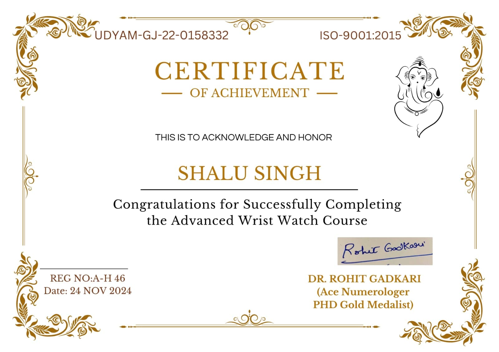 Advanced Wrist Watch Course